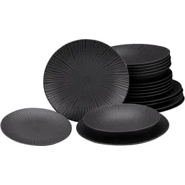 CreaTable Vesuvio Tafelservice 18-tlg. schwarz