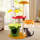 Costway Kratzbaum Hamburger-Thema 106 cm bunt