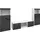 borchardt Möbel Wohnwand BORCHARDT MÖBEL "Scala, Mediawand 3-teilig mit 2 Vitrinen und Lowboard", weiß (weiß matt, graphit hochglanz), Mit Griffen, Kastenmöbel-Sets, Wohnwand, Mit Griffen oder Push-to-open-Systemen, Fronten matt oder glänzend