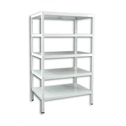Geschraubtes Haushaltsregal Biedrax 50 x 100 x 250 cm, weiss - 5 Fachböden