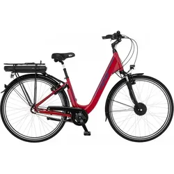 FISCHER City E-Bike Cita 1.0 - rot, RH 44 cm, 28 Zoll, 418 Wh Rücktritt 44