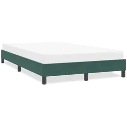 Bettgestell ohne Matratze Dunkelgrün 120x210 cm Samt