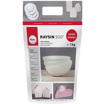 Rayher 3699000 Raysin 200 Gießpulver 1kg, Gießmasse weiß, Reliefgießpulver, lufthärtend und geruchslos, 1 Kg