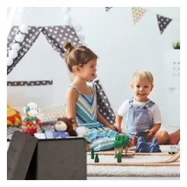 Relaxdays Sitzhocker mit Stauraum, faltbar, weich gepolstert, gesteppt, Stoff, Sitzwürfel, HxBxT: 41 x 38 x 38 cm, grau