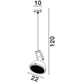 Nova Luce Ruvi 1-flg. Ø 22 cm schwarz
