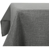 Deconovo Tischdecke Leinenoptik Tischwäsche Wasserabweisend Tischtuch Abwischbar (1er Set, pflegeleichte Tischdecken rechteckige Table Cloth), Lotuseffekt grau 132 cm x 229 cm