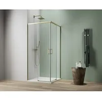 Camargue Roma Mix & Match Eckdusche  (L x B x H: 120 x 90 x 195 cm, Beschichtet, Stärke: 6 mm, Brushed Gold)