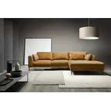 TRENDMANUFAKTUR Ecksofa »Luzi, wahlweise mit Schlaffunktion & Bettkasten. OTTOs Choice, L-Form«, Designsofa mit tollem Sitzkomfort, Metallfüße schwarz, Breite 280 cm, orange