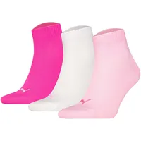Puma 3P Quarter Socks Rosa/Weiß Gr 35/38