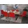 Proregal Konferenzstuhl Sammy Textil Rot 6er Set
