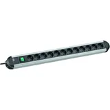 Bachmann Steckdosenleiste 12-fach 2 m Schwarz
