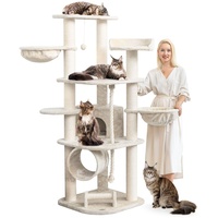 Happy Pet HAPPYPET Großer Kratzbaum Stabil 'Parker' 171 cm - XXL Katzenbaum Creme