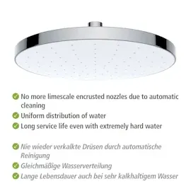 Wenko Regenduschkopf Automatic Cleaning 22.5 x 22.5 cm Chrom