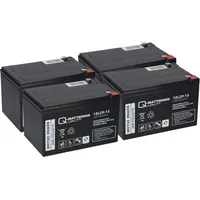 Q-Batteries Akku kompatibel Elektromobil Scooter Revoluzzer 45 Plus 4x 12LCP-12 12V-13Ah AGM Blei QB
