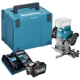 Makita RP 001 GT101 Akku Oberfräse 40 V max. 12 mm Brushless + 1x Akku 5,0 Ah + Ladegerät + Makpac