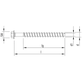 Heco MULTI-MONTI-plus Sechskantkopf mit Scheibe 10 x 80 25 Stück
