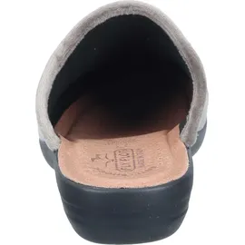 FLY FLOT Damen Pantoffel Hausschuh mit samtig weicher Haptik und Lederdecksohle, Größe:40 EU, Farbe:Beige - 40