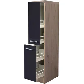 Flex-Well Demi-Apothekerschrank Lara 30 cm Anthrazit-San Remo Eiche