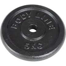 Bodyline Scheibe aus Gusseisen 5 kg Langhantel schwarz