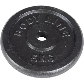 Bodyline Scheibe aus Gusseisen 5 kg Langhantel schwarz