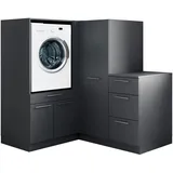 laundreezy Mehrzweckschrank-Set 150 x 162 x 68 cm Grau