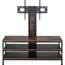 pro.tec Stockholm TV-Rack 120x40x50cm Schwarz/Eiche Matt/Stahl