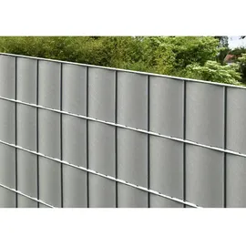 Floraworld Sichtschutzstreifen 205 x 19 cm Silbergrau Kunststoff