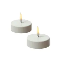 uYuni LED Maxi Teelichter Thea 6,1 cm 2 St. weiß