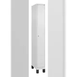 C+P Spind Classic PLUS, Füßen, 1 Abteil, HxBxT 195x25x50cm, Zylinderschloss, Verkehrsweiß von PROREGAL