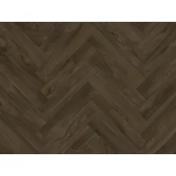 PVC Boden TURVO | Eiche Dunkel Fischgrätdekor | 2,00m Breite
