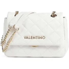 Valentino Ocarina Schultertasche Kunstleder Gold/Weiß