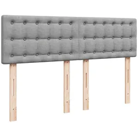 vidaXL Boxspringbett 140 x 200 cm Hellgrau