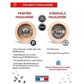 Peugeot Tahiti Salz-/ Pfeffermühle Duo Set  15 cm mitternacht/azure