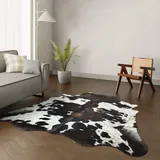 Wildlife Design Echter Kuhfell Teppich – Tricolor. Großzügige 220x200 cm! Perfekt fürs Wohnzimmer. Nachhaltig, Tierfreundlich + GRATIS Lederuntersetzer