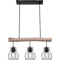 Hängeleuchte Mina Schwarz/Natur max. 25 Watt
