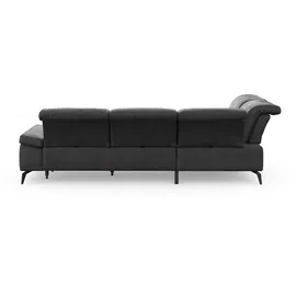 sit&more Ecksofa SIT & MORE "Cabana L-Form", grau, B:303cm H:84cm T:244cm, 100% Polyester, Sofas, Ecksofa, Ottomane, wahlweise mit Sitztiefen-,Armlehnen- und Kopfteilfunktion