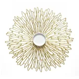 Chilewich Tischset Pressed Vinyl Bloom Round Gilded