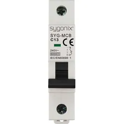 Sygonix SY-6440890 SYG-MCB 1P/C13/6KA Leitungsschutzschalter 1polig 13 A 240 V/AC