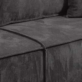 petits-meubles Schlafcouch Cord 4-Sitzer Dunkelgrau