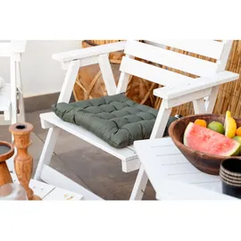 Douceur d'intérieur Douceur d’Intérieur Stuhlkissen 40 x 40 cm Waldgrün