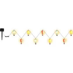 Solarleuchte LED Lichterkette Heißluftballons Außenleuchte Gartendeko wetterfest, Kunststoff, 9x LED warmweiß, L 390 cm