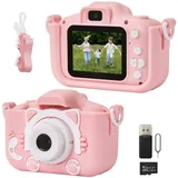 Warmiehomy Kinderkamera, 2,0 Zoll Bildschirm Kinder Kamera, 1080P HD Fotoapparat Kinder mit 32GB Karte und Leser, Digitalkamera Kinder Spielzeug für 3-12 Jahre alte Mädchen Kinder