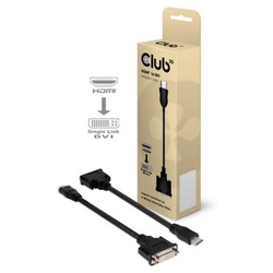 Club 3D HDMI Adapterkabel HDMI zu DVI-D passiv St./Bu. schwarz CAC-HMDDFD