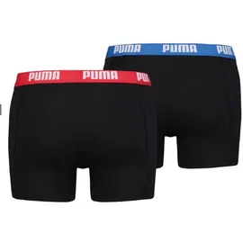 Puma Boxer Boxershorts Men Herren Everyday Unterhose Unterwäsche Pack, Black Blue Red - L