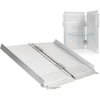 Wiltec Rollstuhlrampe faltbar 92 cm 270 kg Gehhilfe silber