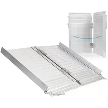 Wiltec Rollstuhlrampe faltbar 92 cm 270 kg Gehhilfe silber
