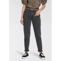 Mom-Jeans LEVI'S "80S MOM JEANS", Damen, Gr. 30, Länge 28, schwarz, Denim/Jeans, Obermaterial: 100% Baumwolle, casual, straight fit lang, Jeans