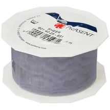 Präsent C.E. Pattberg Sheer Organzaband sterlingsilber, 25 m Geschenkband zum Einpacken von Geschenken, 40 mm Breite, Zubehör zum Dekorieren & Basteln, Dekoband