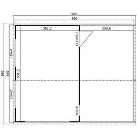 Lasita Maja Einzelgarage Bahamas 6,80 x 5,60 m grau inkl. Seitenwand und Pfostenanker