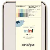 schlafgut Casual Mini Spannbettlaken für Baby- & Kinderbett, 60x120cm - 70x140cm, Spannbetttuch 100% Bio-Baumwolle, Sand Light